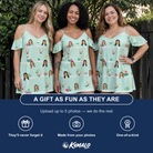 Friends in matching Women's Margarita Mayhem Custom Face Off-Shoulder Dress — a group gift photo