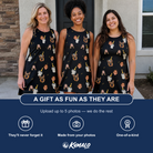 Friends in matching Women's Frosted Flutes Custom Face Tank Dress — a group gift photo