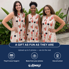 Friends in matching Women's Bubbly Buckets Custom Face Tank Dress — a group gift photo