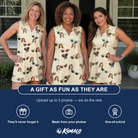 Friends in matching Women's Veil Vibes Custom Face V-Neck Dress — a group gift photo