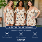 Friends in matching Women's Vow Vino Custom Face Off-Shoulder Dress — a group gift photo