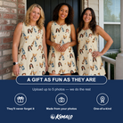 Friends in matching Women's Vow Vino Custom Face Tank Dress — a group gift photo
