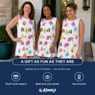 Friends in matching Women's Disco Darling Custom Face Tank Dress — a group gift photo