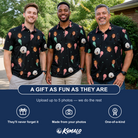 Friends in matching Men's Sundae Shore Custom Face Polo Shirt — a group gift photo
