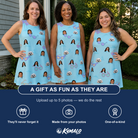 Friends in matching Women's Sunny Specs Custom Face Tank Dress — a group gift photo