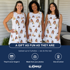 Friends in matching Women's Dune Dynasty Custom Face Tank Dress — a group gift photo