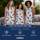Friends in matching Women's Golden Getaway Custom Face Tank Dress — a group gift photo