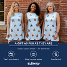 Friends in matching Women's Shell Yeah Custom Face Tank Dress — a group gift photo