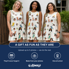 Friends in matching Women's Seaside Sitters Custom Face Tank Dress — a group gift photo