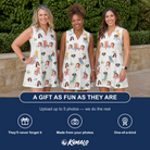 Friends in matching Women's Seaside Sitters Custom Face V-Neck Dress — a group gift photo