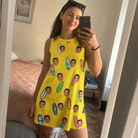 Real-life photo of someone wearing Women's Board Buddies Custom Face Tank Dress — custom faces printed all-over