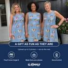 Friends in matching Women's Umbrella Uproar Custom Face Tank Dress — a group gift photo