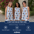 Friends in matching Women's Coconut Crew Custom Face Tank Dress — a group gift photo