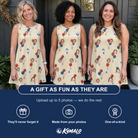 Friends in matching Women's Balloon Brigade Custom Face Tank Dress — a group gift photo