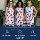 Friends in matching Women's Cool Colonies Custom Face Tank Dress — a group gift photo