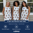 Friends in matching Women's Ruby Ruffles Custom Face Tank Dress — a group gift photo