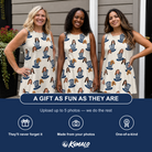 Friends in matching Women's Crown Capers Custom Face Tank Dress — a group gift photo
