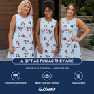 Friends in matching Women's Red White Chill Custom Face Tank Dress — a group gift photo