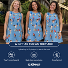 Friends in matching Women's Launch Lark Custom Face Tank Dress — a group gift photo
