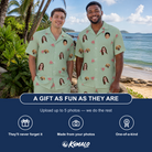 Friends in matching Men's Rindependence Day Custom Face Shirt & Shorts Set — a group gift photo