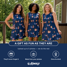 Friends in matching Women's Rebel Reflectors Custom Face Tank Dress — a group gift photo