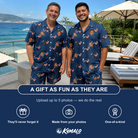 Friends in matching Men's Rebel Reflectors Custom Face Shirt & Shorts Set — a group gift photo