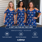 Friends in matching Women's Declaration Drips Custom Face Off-Shoulder Dress — a group gift photo