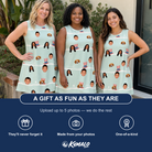 Friends in matching Women's Sam's Sparkle Custom Face Tank Dress — a group gift photo