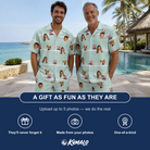 Friends in matching Men's Sam's Sparkle Custom Face Shirt & Shorts Set — a group gift photo