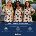 Friends in matching Women's Fourth Fizz Custom Face Off-Shoulder Dress — a group gift photo