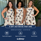 Friends in matching Women's Fourth Fizz Custom Face Tank Dress — a group gift photo