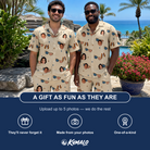 Friends in matching Men's Freedom Shades Custom Face Shirt & Shorts Set — a group gift photo