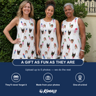 Friends in matching Women's Boom Banner Custom Face Tank Dress — a group gift photo