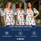 Friends in matching Women's Cousin Cookout Custom Face Off-Shoulder Dress — a group gift photo