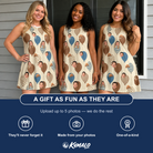 Friends in matching Women's Upward Uproar Custom Face Tank Dress — a group gift photo