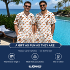 Friends in matching Men's Frank Feast Custom Face Shirt & Shorts Set — a group gift photo