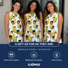 Friends in matching Women's Cob Together Custom Face Tank Dress — a group gift photo