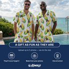 Friends in matching Men's Cob Together Custom Face Shirt & Shorts Set — a group gift photo