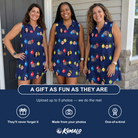 Friends in matching Women's Stringlight Soirée Custom Face V-Neck Dress — a group gift photo