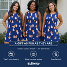 Friends in matching Women's Marzipan Marina Custom Face Tank Dress — a group gift photo