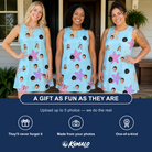 Friends in matching Women's Nautical Nuptials Custom Face Tank Dress — a group gift photo