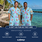 Friends in matching Men's Nautical Nuptials Custom Face Shirt & Shorts Set — a group gift photo