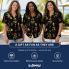 Friends in matching Women's Shoreline Cheers Custom Face Hawaiian Shirt — a group gift photo
