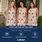 Friends in matching Women's Beach Bouquet Custom Face Tank Dress — a group gift photo