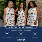 Friends in matching Women's Saltkissed Circles Custom Face Tank Dress — a group gift photo
