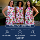 Friends in matching Women's Joined Jetty Custom Face Tank Dress — a group gift photo