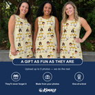 Friends in matching Women's Briny Betrothal Custom Face Tank Dress — a group gift photo