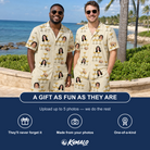 Friends in matching Men's Briny Betrothal Custom Face Shirt & Shorts Set — a group gift photo