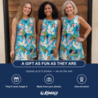 Friends in matching Women's Altar Aviary Custom Face Tank Dress — a group gift photo
