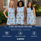 Friends in matching Women's Sandbar Signets Custom Face Tank Dress — a group gift photo